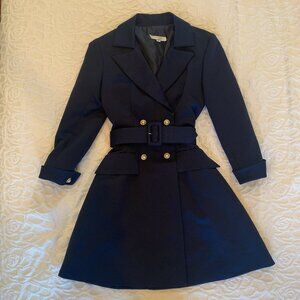 Vintage Victor Costa Blazer Dress Navy Blue